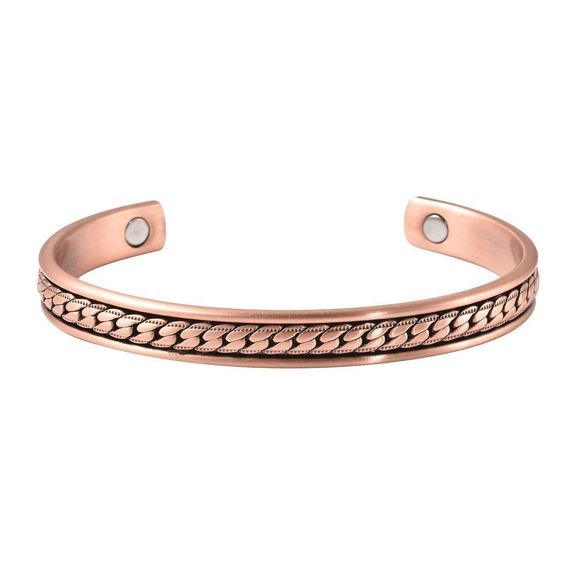Curb Chain Pattern Adjustable Cuff Bracelet 6.50 in - Picture 1 of 5